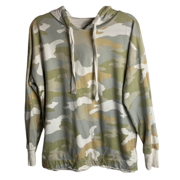 Aerie Size Small Oversized Sun Washed Dessert Camo Hoodie Sweatshirt Green Boho - Picture 4 of 9